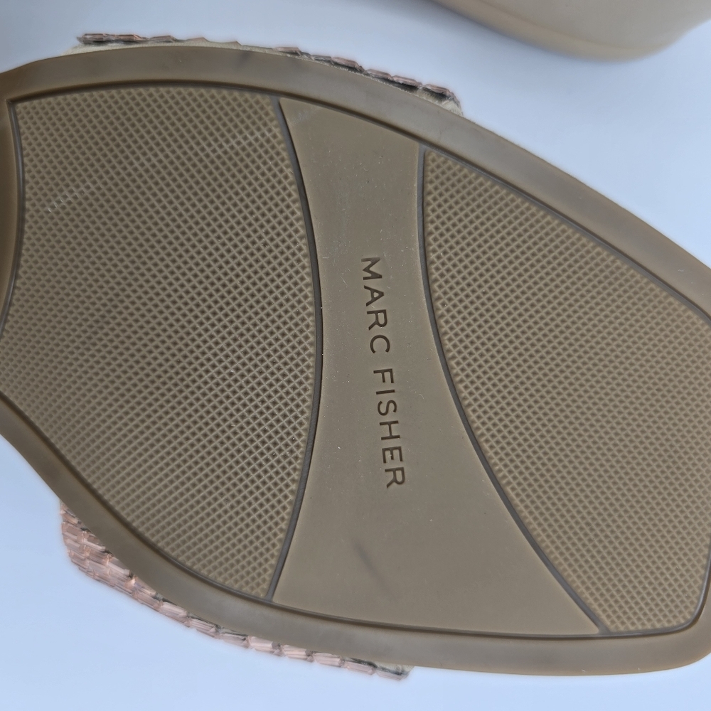Marc Fisher Casaly Block Heel Slide Sandals, Light Beige/Rose Gold, Women's 8.5M - Picture 15 of 16